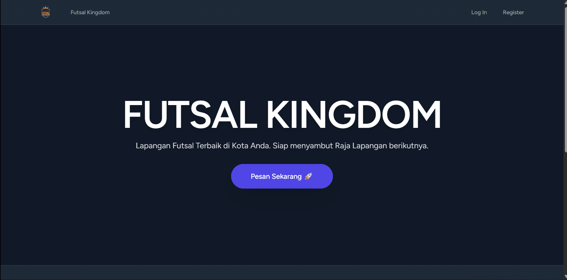 Website Booking Futsal